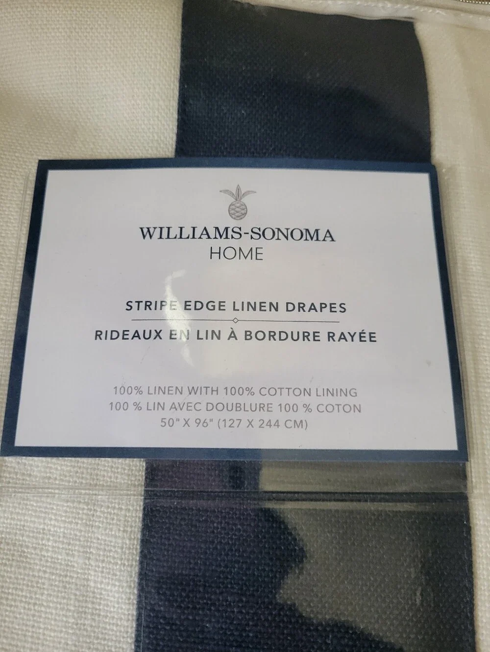 new Williams Sonoma Linen drapes window panels 96